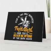 Train hard wees niet bang Aikido Karate Jiu Jitsu Kaart (Achterkant)