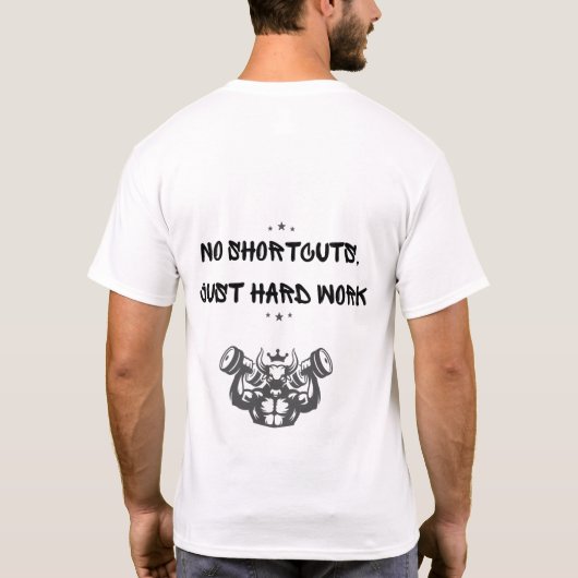 TRAIN HARD WHITE T-SHIRT (Achterkant)