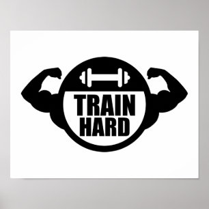Train harde klokspieren poster
