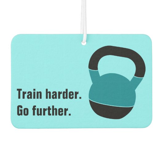 Train Harder, Go Further - Electric Blue Luchtverfrisser (Voorkant)