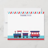 Train Hartelijk dank - Navy Blue en Red Bedankkaart (Voorkant)