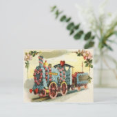 Train Heart Roos Forget-Me-Not Flower Briefkaart (Staand voorkant)