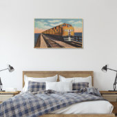 Train- Het kruising van het Grote Zoutenmeer, Ogde Canvas Afdruk (Insitu (Slaapkamer))