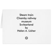 Train in Chamby (Achterkant Horizontaal)
