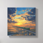 Train in het wild canvas afdruk (Voorkant)