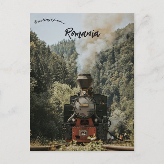 Train in Maramureș Romania Briefkaart (Voorkant)