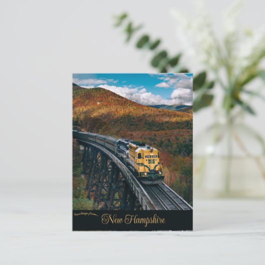 Train in New Hampshire Briefkaart (Staand voorkant)
