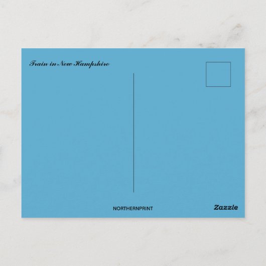 Train in New Hampshire Briefkaart (Achterkant)