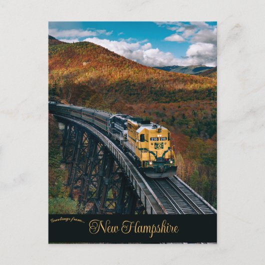 Train in New Hampshire Briefkaart (Voorkant)