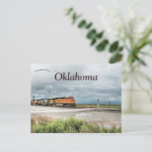 Train in Oklahoma on a Cloudy Day Briefkaart (Staand voorkant)