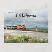 Train in Oklahoma on a Cloudy Day Briefkaart (Voorkant)