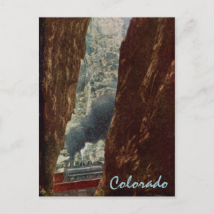 Train in Royal Gorge Crevice Briefkaart