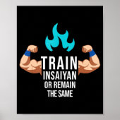 Train Insaiyan of blijf dezelfde anim Gym Bodybu Poster (Voorkant)