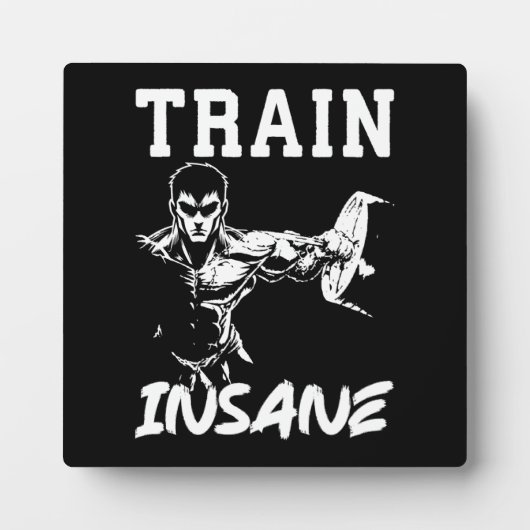 Train Insane - Anime Bodybuilding Gym Workout Fotoplaat (Voorkant)