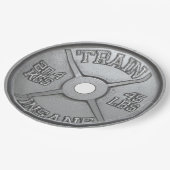 Train Insane (Barbell Bord) Motivatie Papieren Bordje (Gekanteld)