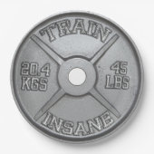 Train Insane (Barbell Bord) Motivatie Papieren Bordje (Voorkant)