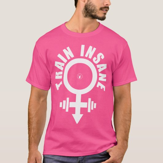 Train Insane C791 Gym Rabbit Workout Weightlifti T-shirt (Voorkant)