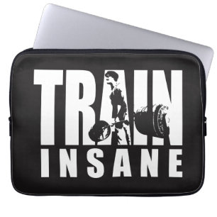 TRAIN INSANE - Deadlift - Gym Workout Motivatie Laptop Sleeve