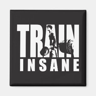 TRAIN INSANE - Deadlift - Gym Workout Motivatie Magneet