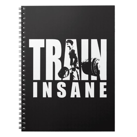TRAIN INSANE - Deadlift - Gym Workout Motivatie Notitieboek (Voorkant)
