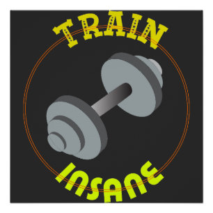 Train Insane Gym en Fitness Poster