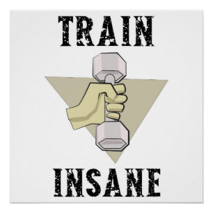 Train Insane Gym Fitness Thema Perfect Poster