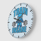 TRAIN INSANE Kawaii Gewichtheffer Deadlift Workout Grote Klok (Hoek)