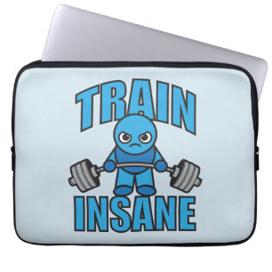 TRAIN INSANE Kawaii Gewichtheffer Deadlift Workout Laptop Sleeve