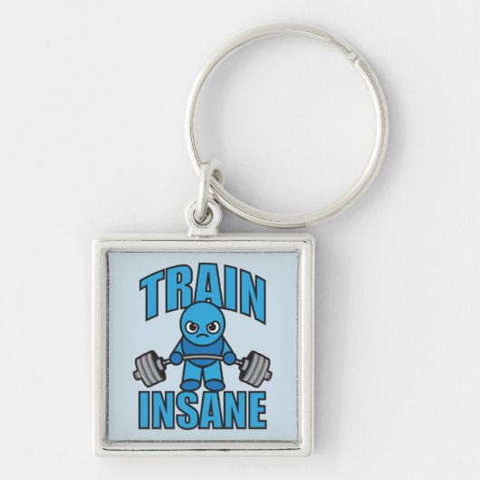 TRAIN INSANE Kawaii Gewichtheffer Deadlift Workout Sleutelhanger (Voorkant)