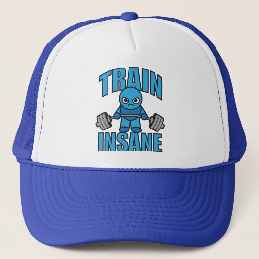 TRAIN INSANE Kawaii Gewichtheffer Deadlift Workout Trucker Pet (Voorkant)