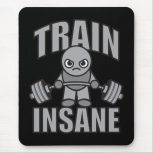 TRAIN INSANE - Workout Cartoon Anime Motivatie Muismat