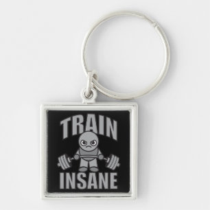 TRAIN INSANE - Workout Cartoon Anime Motivatie Sleutelhanger