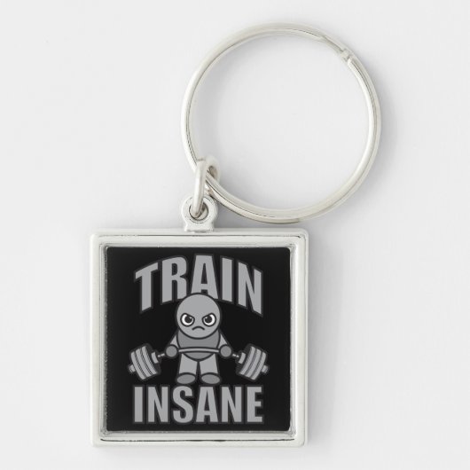 TRAIN INSANE - Workout Cartoon Anime Motivatie Sleutelhanger (Voorkant)