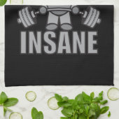 TRAIN INSANE - Workout Cartoon Anime Motivatie Theedoek (Gevouwen)