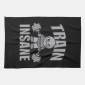 TRAIN INSANE - Workout Cartoon Anime Motivatie Theedoek (Horizontaal)