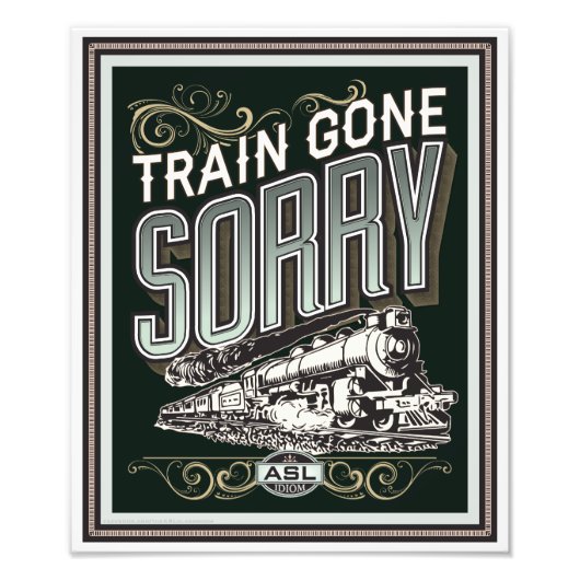 Train is droevig. Fotoafdrukken Foto Afdruk (Voorkant)