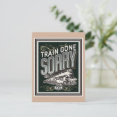 Train is verdwenen. een briefkaart (Staand voorkant)