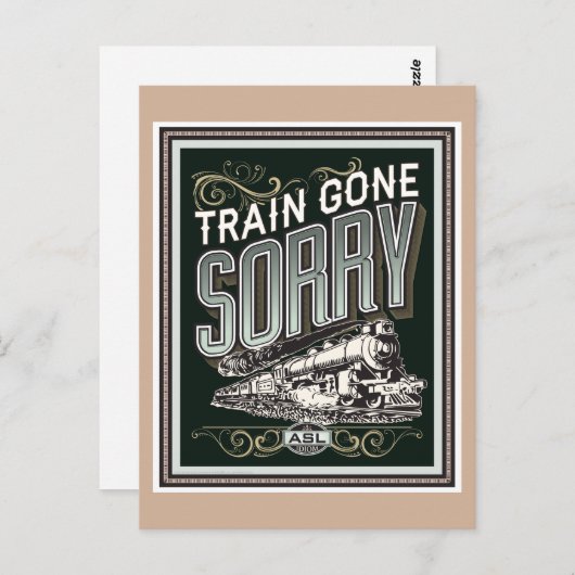 Train is verdwenen. een briefkaart (Voorkant / Achterkant)