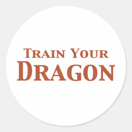 Train je Dragon Gifts Ronde Sticker (Voorkant)