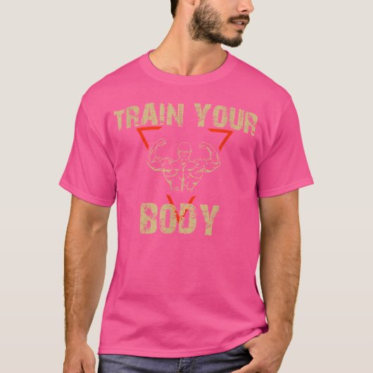 Train je lichaamsgewicht gewichtheffer Barbell T-shirt (Voorkant)