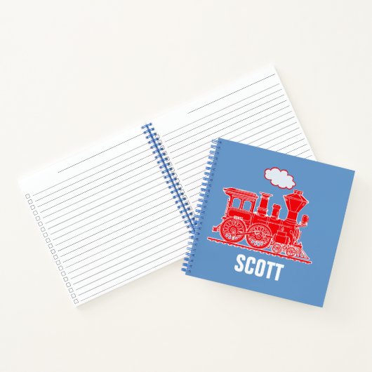 Train jongens genaamd rood blauw notitieboek (Binnen)