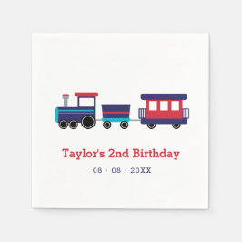 Train Kids Birthday Paper Napkins Servet