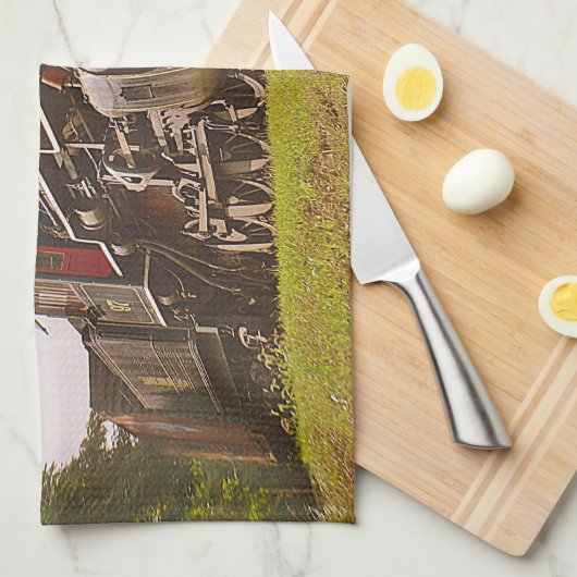 Train Kitchen Towel Theedoek (Quarter Fold)