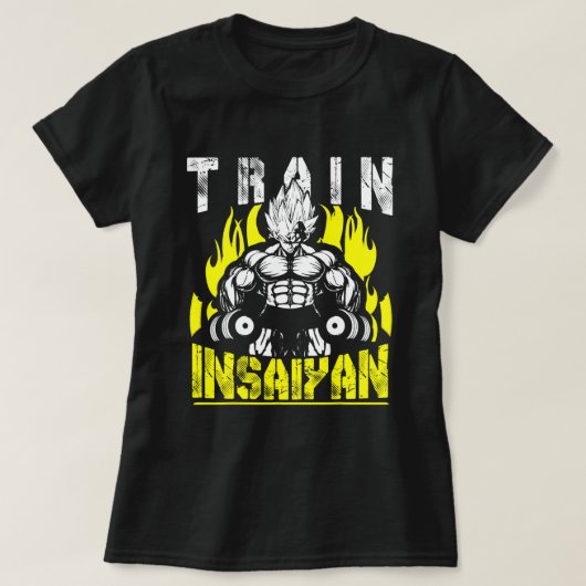 Train krankzinnig of blijf dezelfde grappige worko t-shirt (Design voorkant)