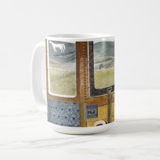Train Landschap Landschap door Eric Ravilious Koffiemok (Voorkant links)