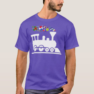 Train Latijns-Amerikaanse landen met een historisc T-shirt