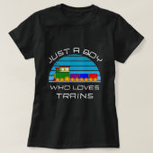 Train liefhebbers voor jongens peuters gewoon een  t-shirt (Design voorkant)