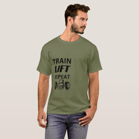 train lift repeat t-shirt (Voorkant volledig)
