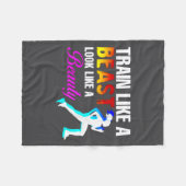 Train Like A Look Like A Beauty Fitness Fleece Deken (Voorkant (Horizontaal))
