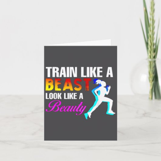 Train Like A Look Like A Beauty Fitness  Kaart (Voorkant)